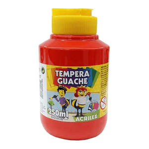 Tempera Guache Acrilex Vermelho Fogo - 250ml