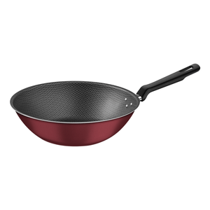 Wok Tramontina Loreto em Alumínio com Revestimento Interno e Externo em Antiaderente Starflon Max Vermelho 28 cm 3,6 Litros