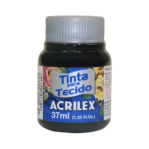 Tinta Acrilex para Tecido Fosca Preto - 37ml