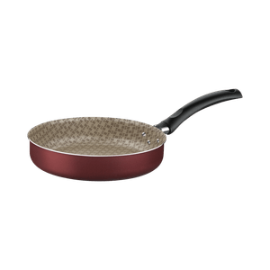 Frigideira Reta Tramontina Turim em Alumínio com Revestimento Interno e Externo em Antiaderente Starflon Max Vermelha 22 cm 1,7 Litros
