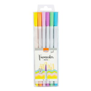 Caneta Hidrográfica BRW Fine Marker Pastel 1.0mm - 6 Cores