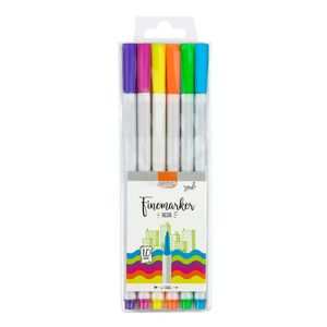 Caneta Hidrográfica BRW Fine Marker Neon 1.0mm - 6 Cores
