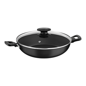 Wok Tramontina Loreto em Alumínio com Revestimento Interno e Externo em Antiaderente Starflon Max Grafite 28cm - 3,3 Litros