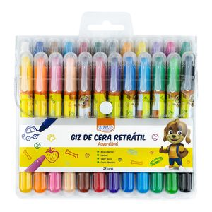 Giz de Cera BRW Retrátil - 24 Cores