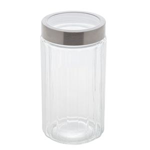 Porta Mantimento de Vidro Lyor com Tampa de Aço Inox e Acrílico Sydney - 1,6 Litros