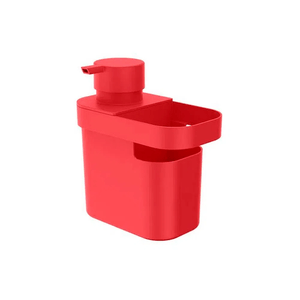Dispenser de Detergente e Organizador Trium 650 ml Vermelho Fechado - OU