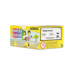 Tempera Guache Acrilex com 6 Cores - 15ml