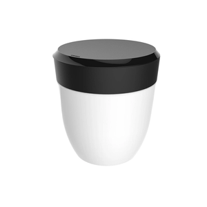 Lixeira Crippa Base Branca com Tampa Preta 2,5 Litros