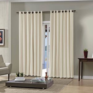Cortina Pratika  Bella Janela Lisa Slim Marfim  2.00m x 1.60m