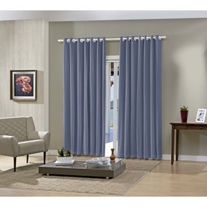 Cortina Pratika  Bella Janela Lisa Slim Indigo  2.60m x 1.70m