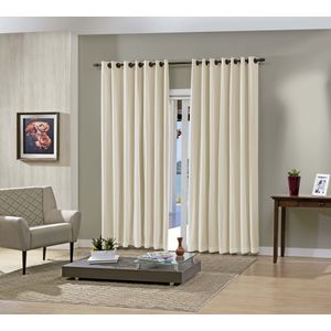 Cortina Pratika  Bella Janela Lisa Slim Areia  3.60m x 2.50m