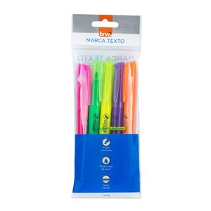 Marca Texto BRW Fluorescente - 5 Cores
