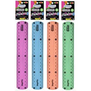 Régua Flexível BRW Cores - 30cm