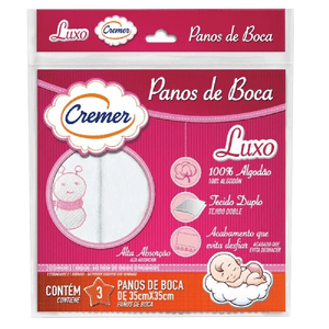 Panos de Boca Cremer Menina 3 unidade