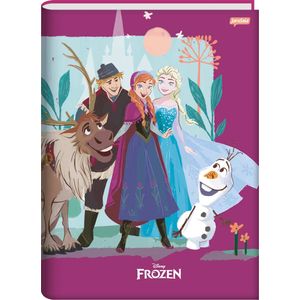 Caderno Brochura 1/4 Jandaia Frozen Capa Dura - 80 Folhas