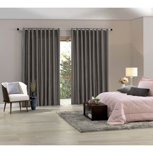 Cortina Corta Luz Bella Janela Blend Taupe  4.20m x 2.50m