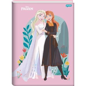 Caderno Brochura Universitário Jandaia Frozen Capa Dura - 80 Folhas