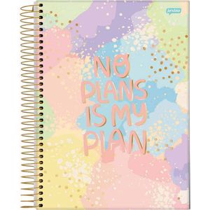 Caderno Espiral Colegial Jandaia La Creme Capa Dura - 160 Folhas