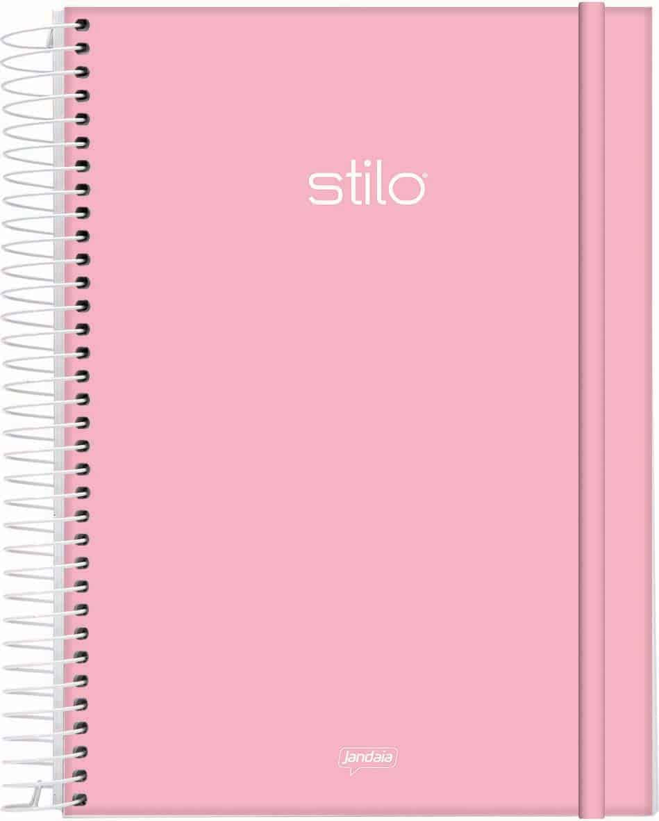 Caderno Espiral Colegial Jandaia Stilo Capa Dura - 80 Folhas
