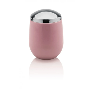 Porta-algodão Cromo Belly Rosa Quartz Fechado - OU