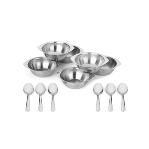 Conjunto de Sobremesa e Colher Forma 12 Peças Pop Inox