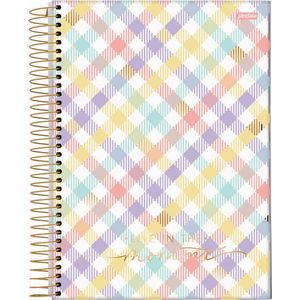 Caderno Espiral Universitário Jandaia La Creme Capa Dura - 160 Folhas