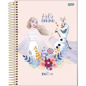 Caderno Espiral Universitário Jandaia Frozen Capa Dura - 240 Folhas