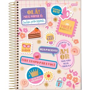 Caderno Espiral Universitário Jandaia De Boas Capa Dura - 80 Folhas