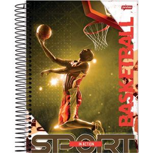 Caderno Espiral Universitário Jandaia Sport Capa Dura - 80 Folhas