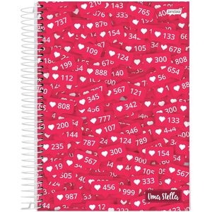Caderno Espiral Universitário Jandaia Stella Capa Dura - 80 Folhas