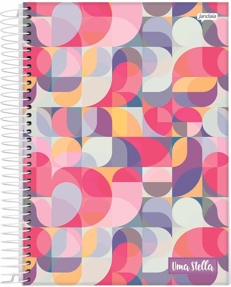 Caderno Espiral Universitário Jandaia Stella Capa Dura 80 Folhas 7183