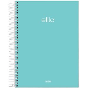 Caderno Espiral Universitário Jandaia Stilo Capa Dura Verde Pastel - 80 Folhas