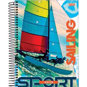 Caderno Espiral Universitário Jandaia Sport Capa Dura - 320 Folhas