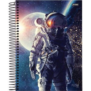 Caderno Espiral Universitário Jandaia Flow Capa Dura - 160 Folhas