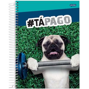 Caderno Espiral Universitário Jandaia Pet Capa Dura - 160 Folhas