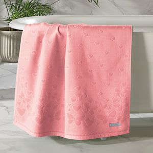 Toalha de Banho Döhler Jacquard Velour Romance Liso 70cm x 140cm - Rosê