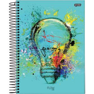 Caderno Espiral Universitário Jandaia Flow Capa Dura - 192 Folhas