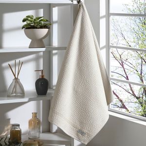 Toalha de Banho Döhler Jacquard Velour Pérola Liso 70cm x 140cm - Branco