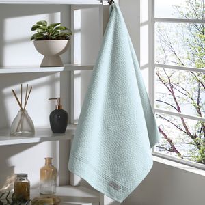 Toalha de Banho Döhler Jacquard Velour Pérola Liso 70cm x 140cm - Celeste