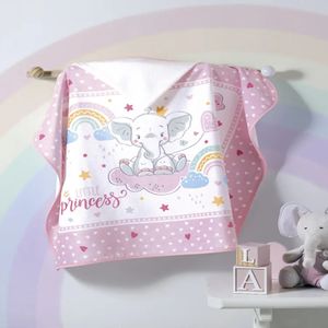Toalha de Banho Bebê Döhler Velour Estampado com Capuz Little Princess 90cm x 70cm