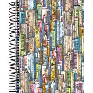 Caderno Espiral Universitário Jandaia Flow Capa Dura - 320 Folhas