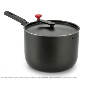 Pipoqueira Antiaderente Multiflon de Alumínio Grafite - 22cm