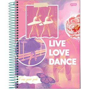 Caderno Espiral Universitário Jandaia Grip Capa Dura - 320 Folhas