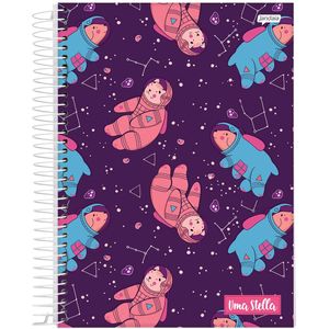 Caderno Espiral Universitário Jandaia Stella Capa Dura - 320 Folhas