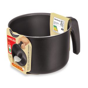 Leiteira Antiaderente Fortaleza sem Tampa Black - 14cm