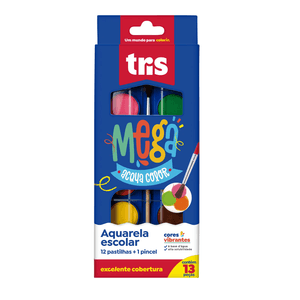 Aquarela Tris Mega Acqua Color - 12 Cores