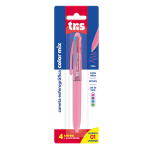 Caneta Esferográfica Tris Color Mix Fashion 1.0mm - Cores Sortidas
