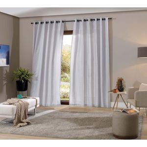 Cortina Rust Bella Janela Panama Cinza 3.60m x 2.50m