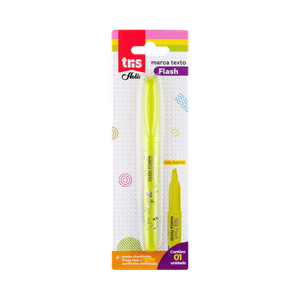 Marca Texto Tris Flash Holic Pop Neon - Amarelo
