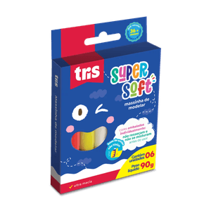 Massa de Modelar Tris Supersoft 6 Cores - 90g
